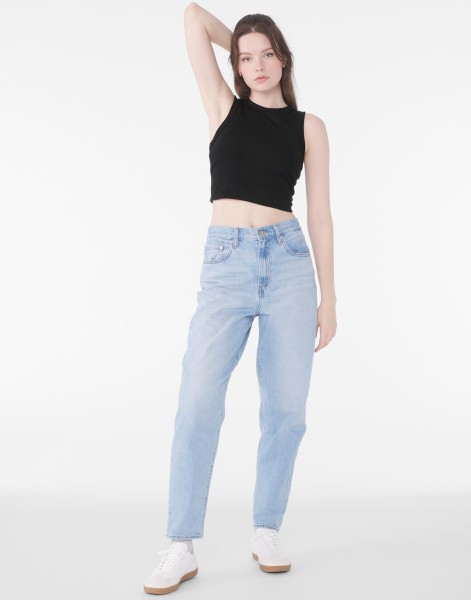 Women`s Micro Rib Muscle Crop Tank  