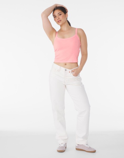 Women`s Micro Rib Spaghetti Strap Tank  