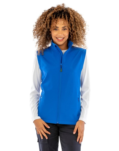 Women`s Recycled 2-Layer Printable Softshell B/W  