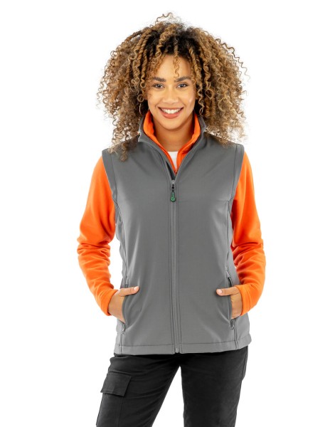 Women`s Recycled 2-Layer Printable Softshell B/W  