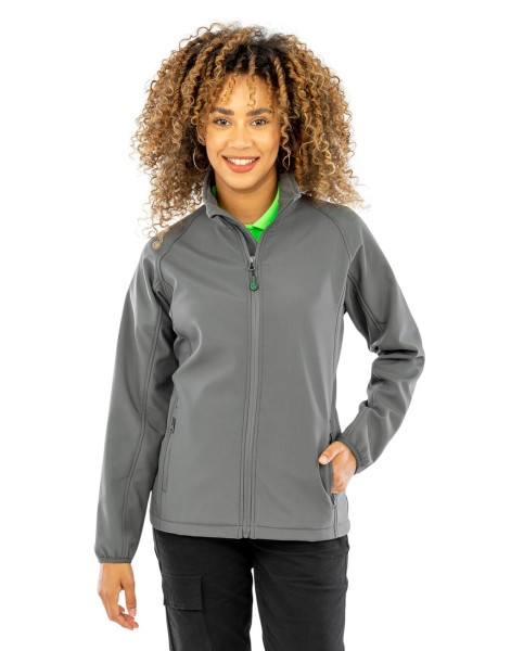 Women`s Recycled 2-Layer Printable Softshell Jkt  