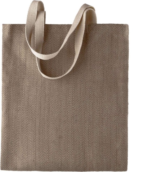 100% NATURAL YARN DYED JUTE BAG Barna 