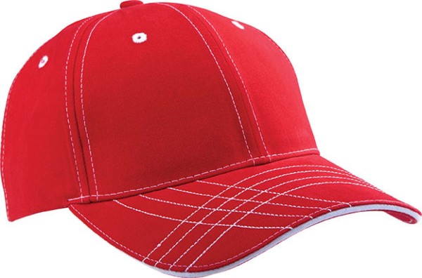 6 PANELS FASHION CAP Piros 