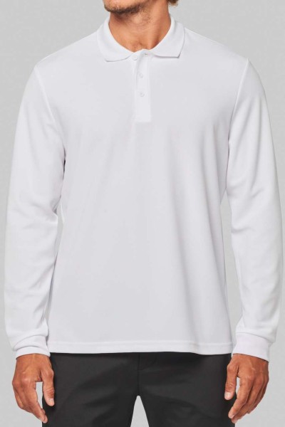 ADULT COOL PLUS® LONG-SLEEVED POLO SHIRT Fekete 