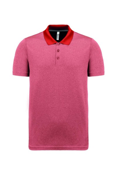ADULT SHORT-SLEEVED MARL POLO SHIRT Rózsaszín 