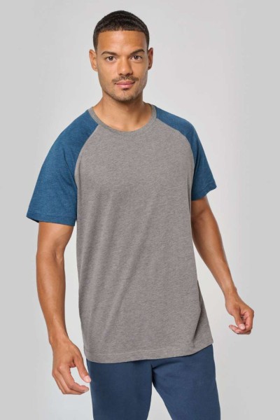 ADULT TRIBLEND TWO-TONE SPORTS SHORT-SLEEVED T-SHIRT Szürke 