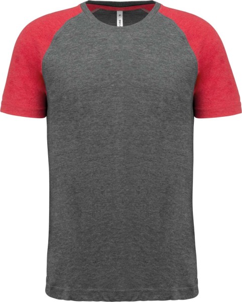 ADULT TRIBLEND TWO-TONE SPORTS SHORT-SLEEVED T-SHIRT Szürke 