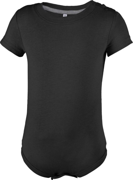 BABIES' SHORT-SLEEVED BODYSUIT Fekete 