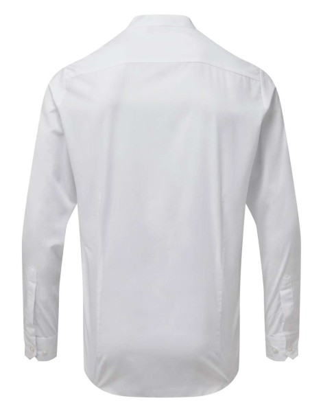BANDED COLLAR 'GRANDAD' LONG SLEEVE SHIRT Fehér 