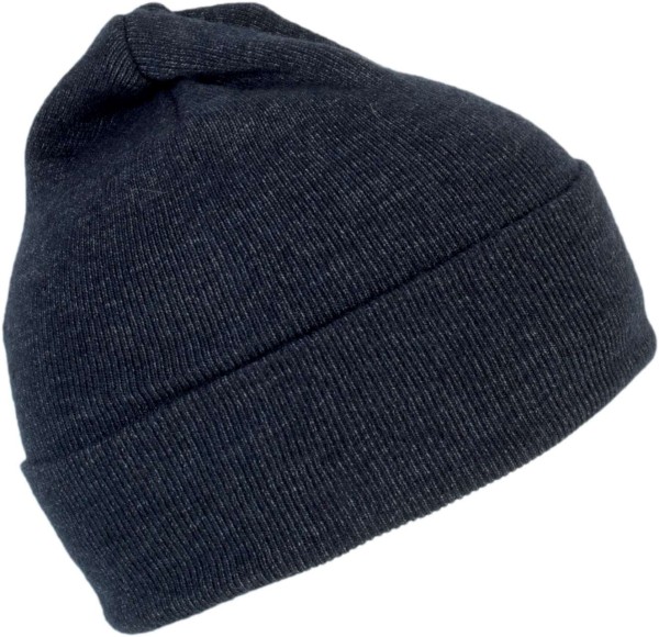 BEANIE WITH TURN-UP Kék 