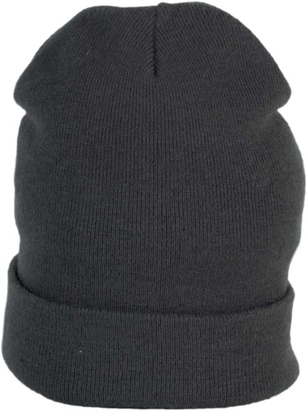 BEANIE WITH TURN-UP Szürke 