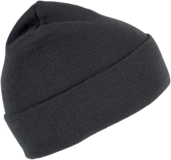 BEANIE WITH TURN-UP Szürke 