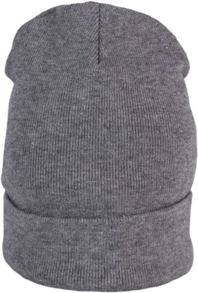 BEANIE WITH TURN-UP Szürke 