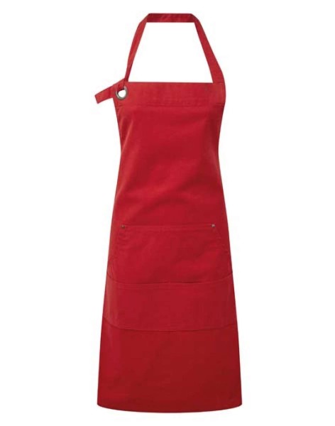 'CALIBRE' HEAVY COTTON CANVAS POCKET APRON Piros 