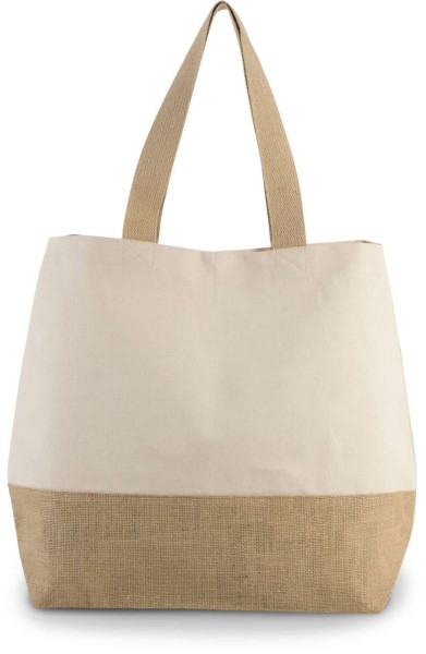 CANVAS & JUTE HOLD-ALL SHOPPER BAG Barna 