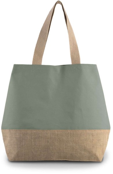 CANVAS & JUTE HOLD-ALL SHOPPER BAG Zöld 