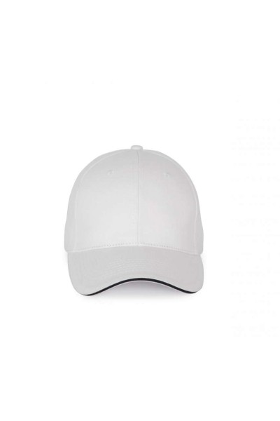 CAP WITH CONTRASTING SANDWICH PEAK - 6PANELS Fehér 