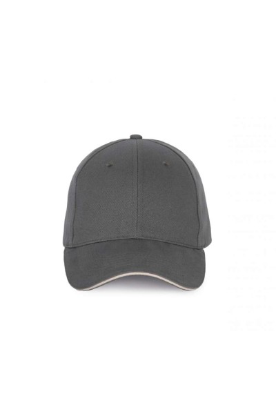 CAP WITH CONTRASTING SANDWICH PEAK - 6PANELS Szürke 