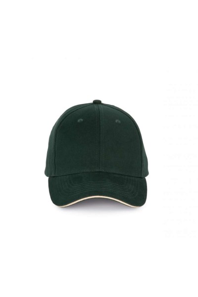 CAP WITH CONTRASTING SANDWICH PEAK - 6PANELS Zöld 