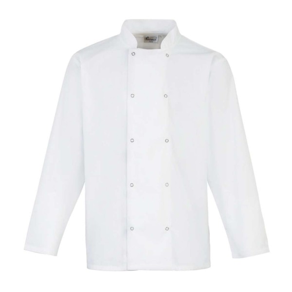 CHEF'S LONG SLEEVE STUD JACKET Fehér 