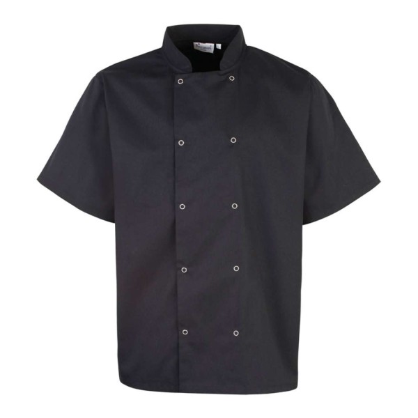 CHEF'S SHORT SLEEVE STUD JACKET Fekete 