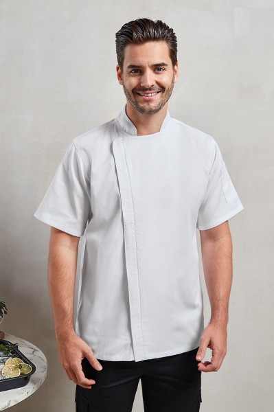 CHEF'S ZIP-CLOSE SHORT SLEEVE JACKET Szürke 
