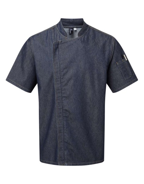 CHEF'S ZIP-CLOSE SHORT SLEEVE JACKET Kék 