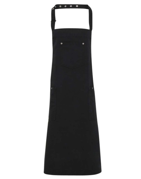 'CHINO’ BIB APRON Fekete 