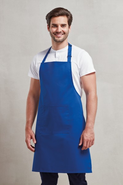 'COLOURS COLLECTION’ BIB APRON WITH POCKET Kék 
