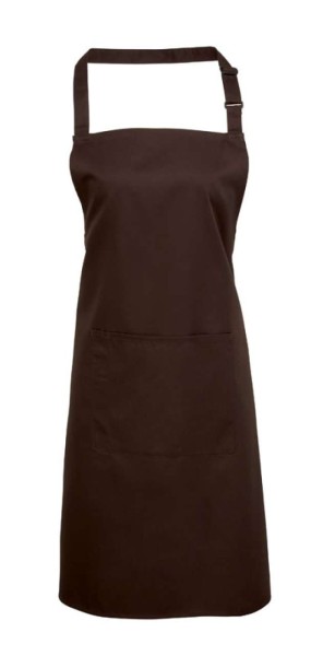 'COLOURS COLLECTION’ BIB APRON WITH POCKET Barna 