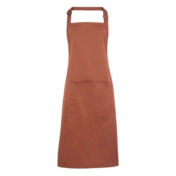 'COLOURS COLLECTION’ BIB APRON WITH POCKET Barna 