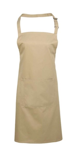'COLOURS COLLECTION’ BIB APRON WITH POCKET Barna 
