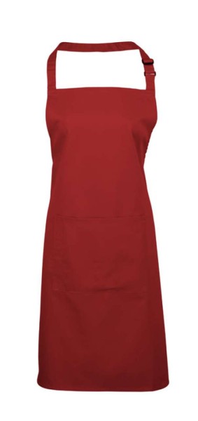 'COLOURS COLLECTION’ BIB APRON WITH POCKET Piros 