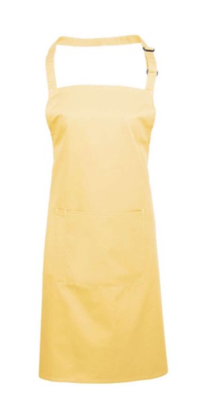 'COLOURS COLLECTION’ BIB APRON WITH POCKET Sárga 