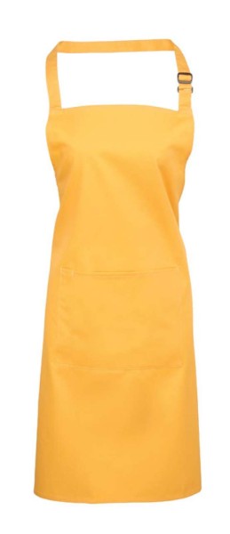 'COLOURS COLLECTION’ BIB APRON WITH POCKET Sárga 