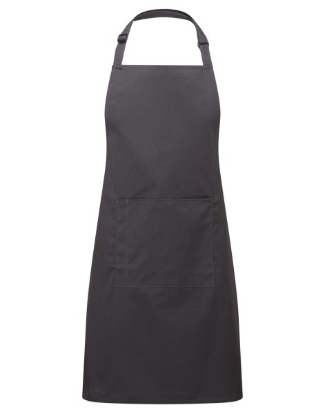 'COLOURS COLLECTION’ BIB APRON WITH POCKET Szürke 