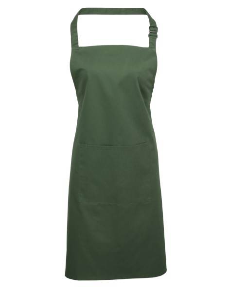'COLOURS COLLECTION’ BIB APRON WITH POCKET Zöld 