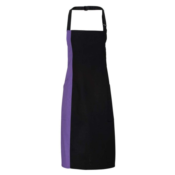 'COLOURS COLLECTION’ CONTRAST BIB APRON Fekete 
