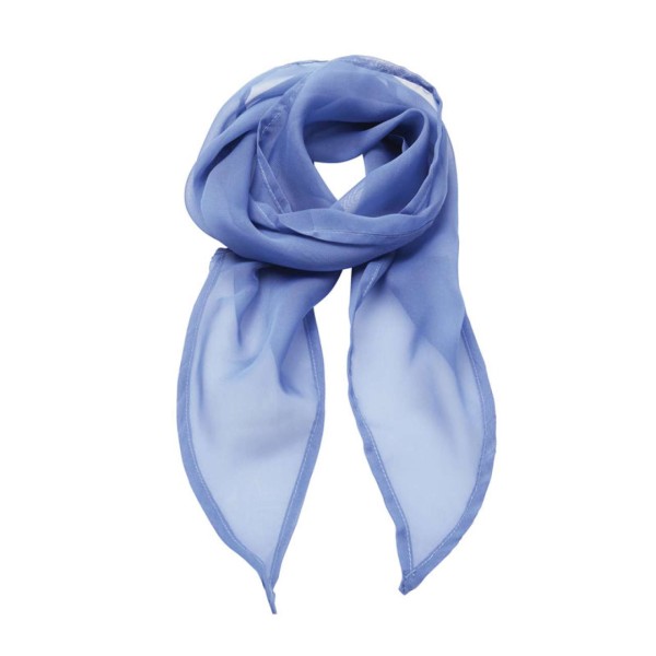 'COLOURS COLLECTION' PLAIN CHIFFON SCARF Kék 