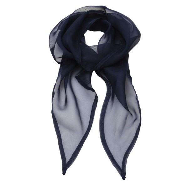 'COLOURS COLLECTION' PLAIN CHIFFON SCARF Kék 