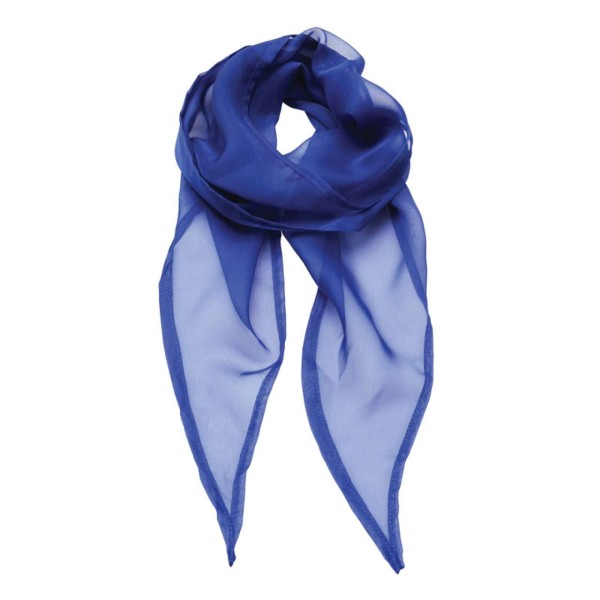 'COLOURS COLLECTION' PLAIN CHIFFON SCARF Kék 