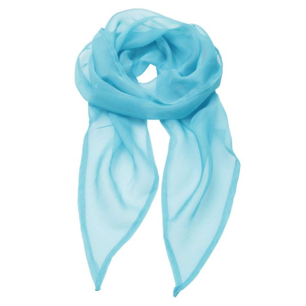 'COLOURS COLLECTION' PLAIN CHIFFON SCARF Kék 