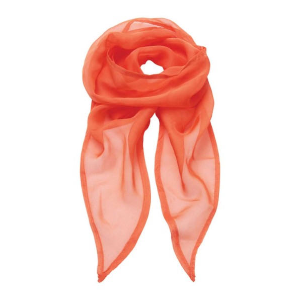 'COLOURS COLLECTION' PLAIN CHIFFON SCARF Narancssárga 