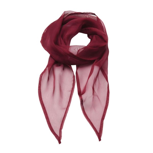 'COLOURS COLLECTION' PLAIN CHIFFON SCARF Piros 