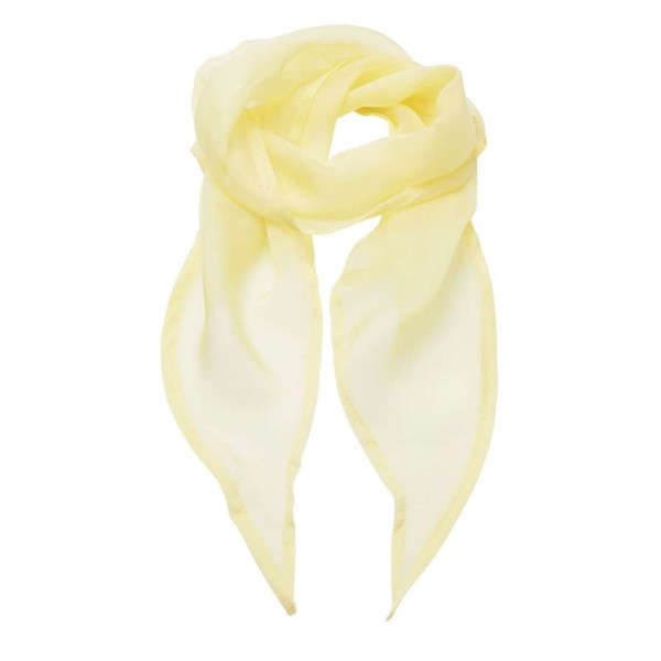 'COLOURS COLLECTION' PLAIN CHIFFON SCARF Sárga 