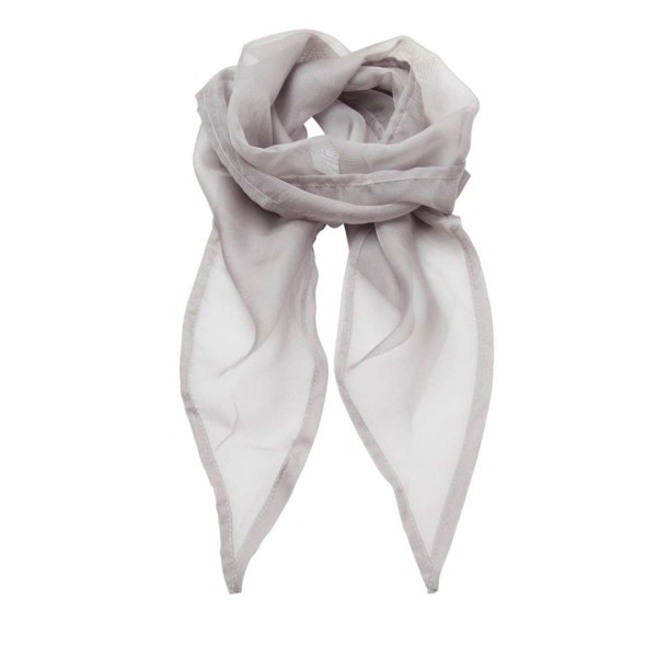 'COLOURS COLLECTION' PLAIN CHIFFON SCARF Szürke 