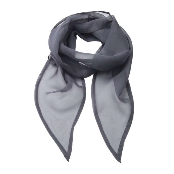 'COLOURS COLLECTION' PLAIN CHIFFON SCARF Szürke 