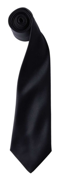 'COLOURS COLLECTION' SATIN TIE Fekete 