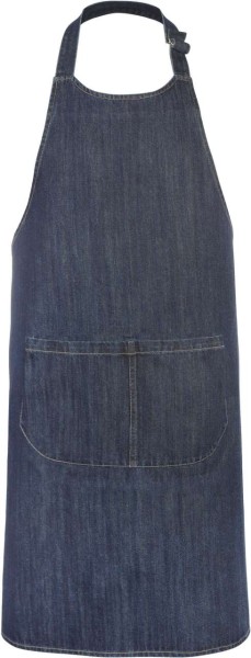 COTTON APRON WITH POCKET Kék 