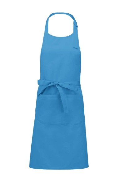 COTTON APRON WITH POCKET Kék 